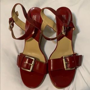 BRAND NEW MICHAEL Michael Kors Wedges - Red
